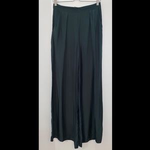 Emerald Green Wide Leg Trousers